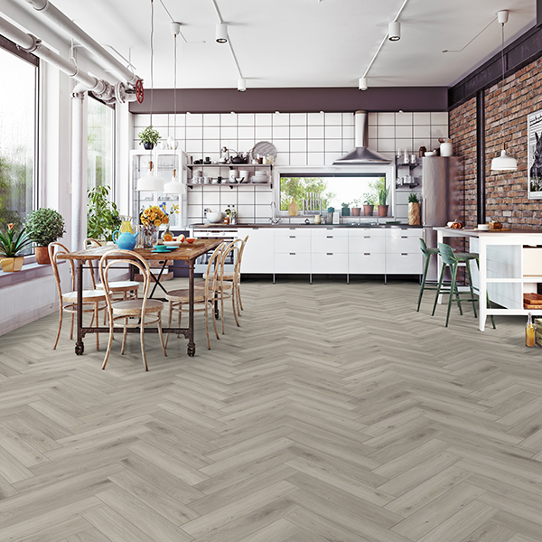 Ламинат Kronotex Herringbone 3773 Дуб Серебряный