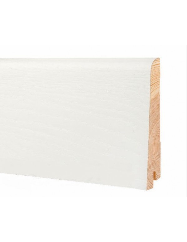 Плинтус Kluchuk WHITE PLINTH 100*19*2200 Профиль Евро