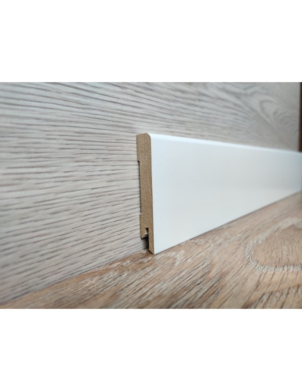 Плинтус Kluchuk MDF Белый Крашенный  80 Ровный 
