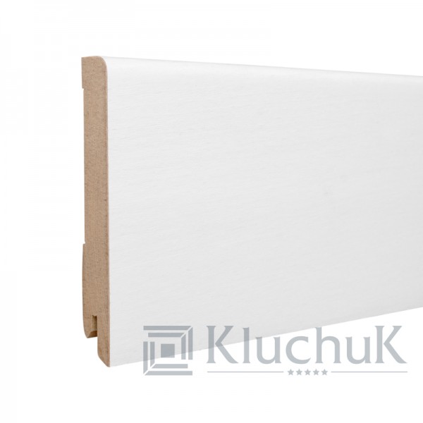 Плинтус Kluchuk MDF Шпон 100 Прямой Белый