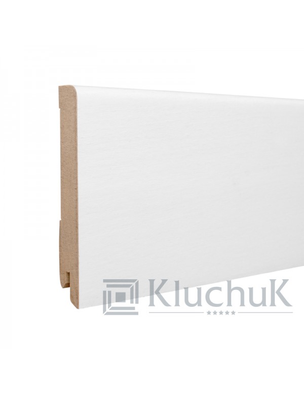 Плинтус Kluchuk MDF Шпон 100 Прямой Белый