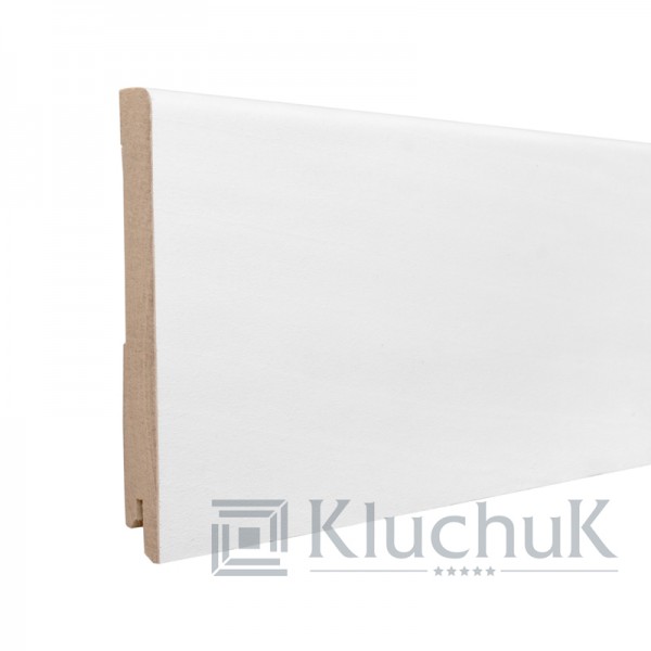 Плинтус Kluchuk MDF Шпон 120 Прямой Белый