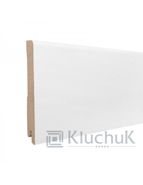 Плинтус Kluchuk MDF Шпон 120 Прямой Белый