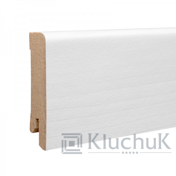 Плинтус Kluchuk MDF Шпон 60 Прямой Белый
